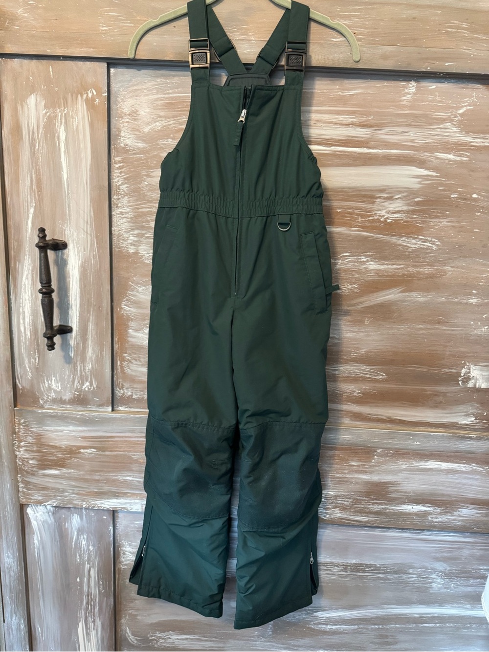 Lands' End Kids Dark Green Insulated Bib Snow Pants